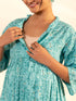 Sea Green Cotton Floral Printed Kurta with Palazzo